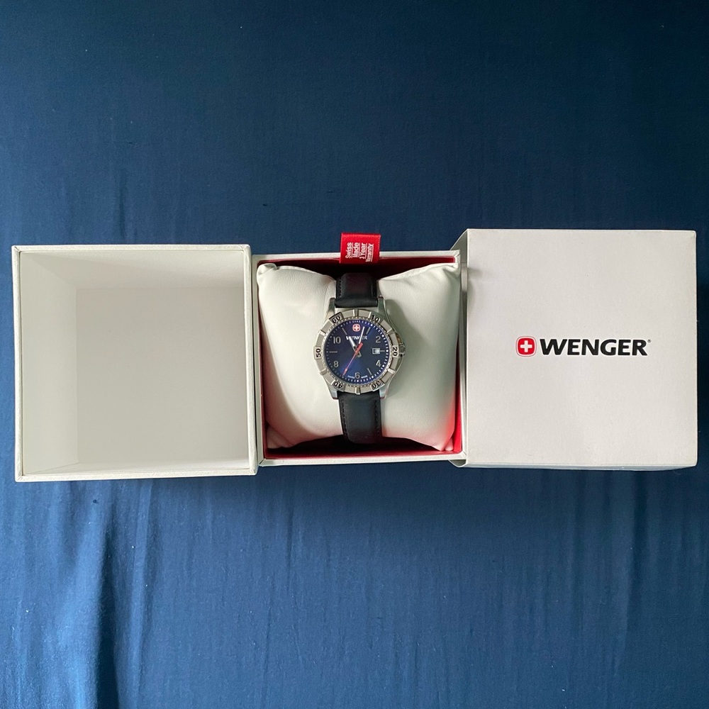 Victorinox Swiss Army Platoon Leather Strap Watch